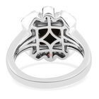 Ammolit und Rhodolith Granat Ring 925 Silber platiniert  ca. 1,90 ct image number 5