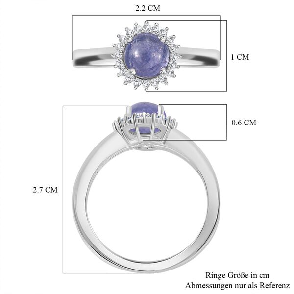 AA Tansanit und Moissanit Ring - 1,28 ct. image number 7
