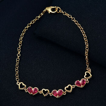 D'Joy afrikanisches Rubin 19cm Armband - 1,90 ct.