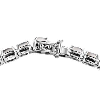 Aurora Mondstein Armband, ca. 19 cm, 925 Silber platiniert ca. 15.20 ct