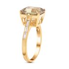 ILIANA AAA Turkizit und weißer Diamant-Ring SI G-H, zertifiziert und geprüft, 750 Gelbgold  ca. 4,35 ct image number 3