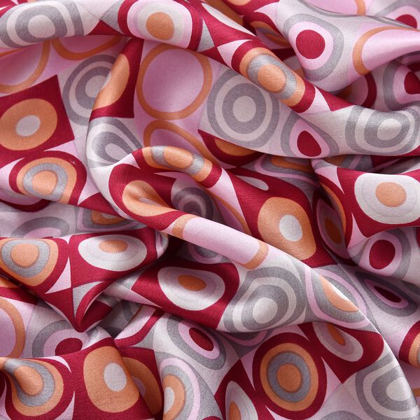 LA MAREY 100% Maulbeeren-Seidenschal, Satin, Rosa image number 4