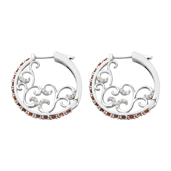 Feueropal und Zirkon Creolen - 1,88 ct. image number 4