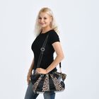 "Chaos by Elsie Genuine Leather Tote bag with RFID Color:black Embossed crocdile shining rhomboid pattern Size: 33*13*24CM              Wall: Genuine Leather Lining: Polyester                Exterior:zipped-2, Interior:zipped-2 , slip-2               " image number 2