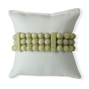 Ananas-Jaspis Armband Flexibel (ca. 18-19 cm) ca. 260,00 ct.