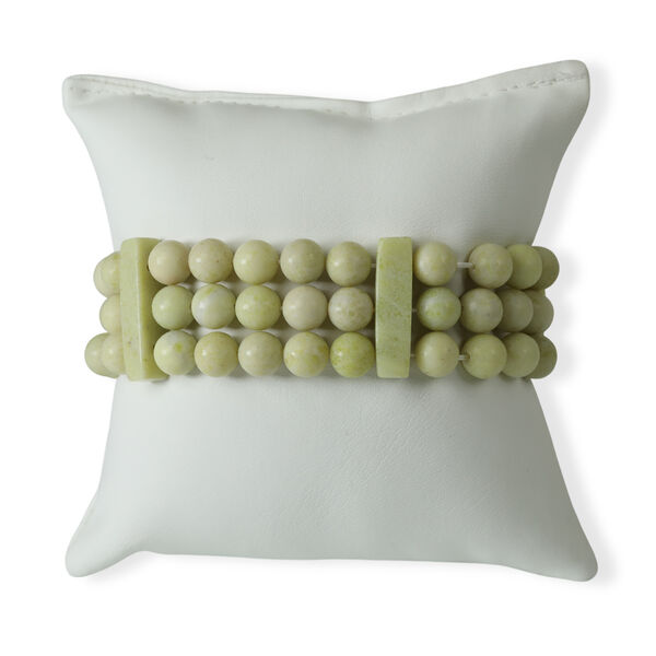 Ananas-Jaspis Armband Flexibel (ca. 18-19 cm) ca. 260,00 ct.