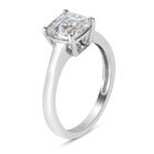LUSTRO STELLA Hergestellt mit ZIRKONIA Solitär Ring 925 Silber Platin-Überzug (Größe 16.00) ca. 3,17 ct image number 3