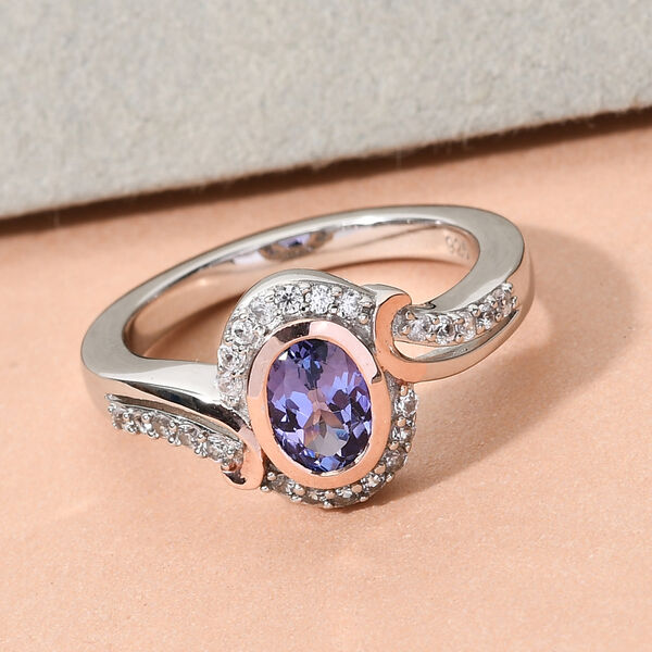 Tansanit und Zirkon Ring - 0,98 ct. image number 2