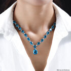 Capri-Blau Triplett Quarz-Halskette in 925 Silber image number 1