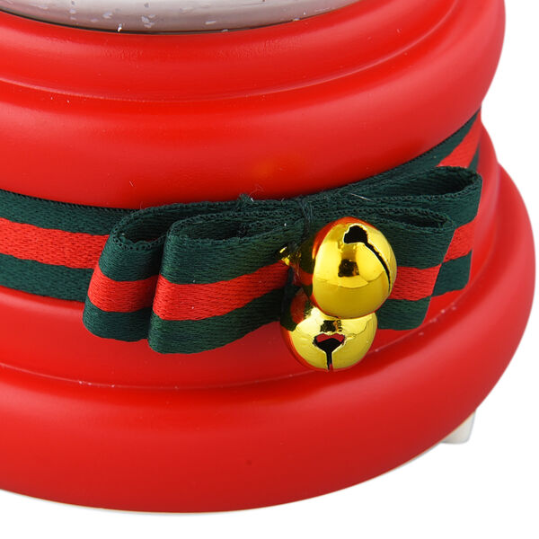 Schneekugel mit Musik und Licht, Weihnachtsmann und Haus, Größe: 15x10 cm  image number 6