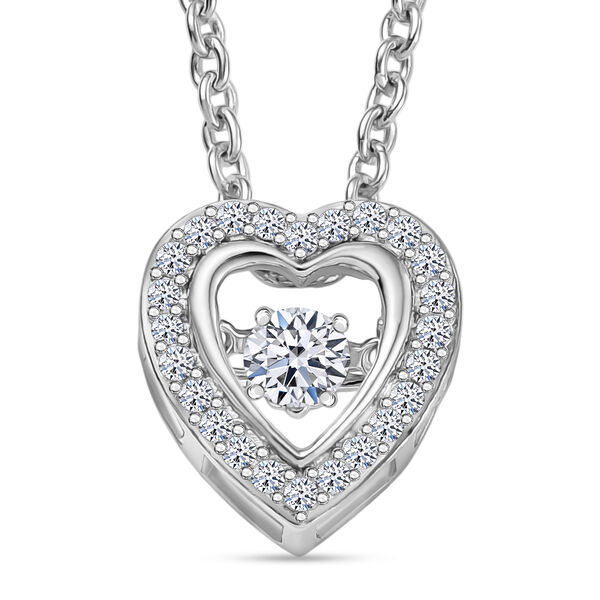 LUXURIANT SI-GH Labor Diamant Anhänger mit 45cm Kette, 925 Silber rhodiniert - 0,25 ct. image number 0