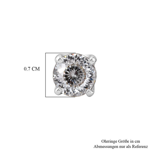 D'Joy Moissanit Ohrringe 925 Silber Rhodiniert ca. 2.02 ct image number 4