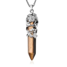 Gelbes Tigerauge Schmuckset Messing und Edelstahl ca. 55.00 ct
