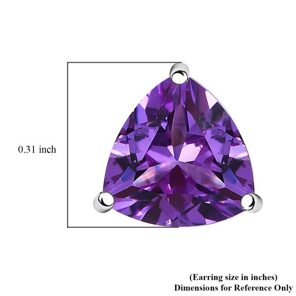 AAA Lab Grown Farbwechsel-Saphir Ohrringe 417 Gold ca. 3.26 ct image number 5