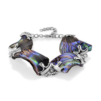 Abalone Muschel Armband, flexibel, Nickelfreies Messing ca. 65.00 ct
