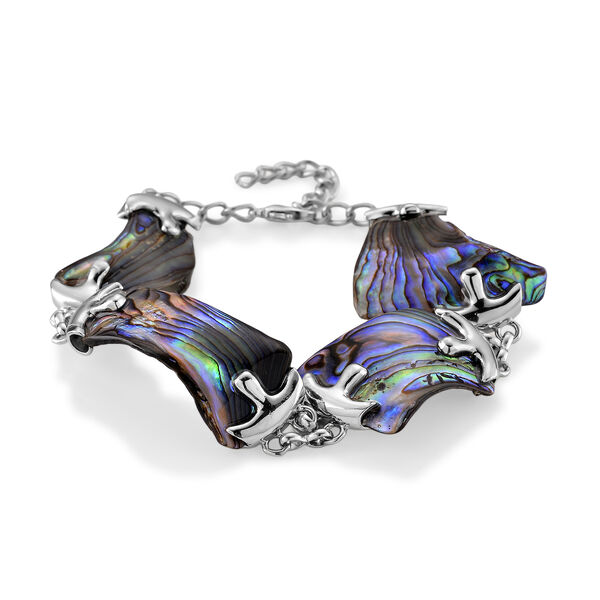 Abalone Muschel Armband, flexibel, Nickelfreies Messing ca. 65.00 ct