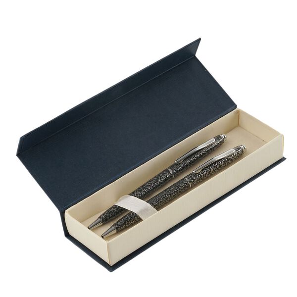 2er Set -  Kugelschreiber mit Kristall, metallic-grau image number 5