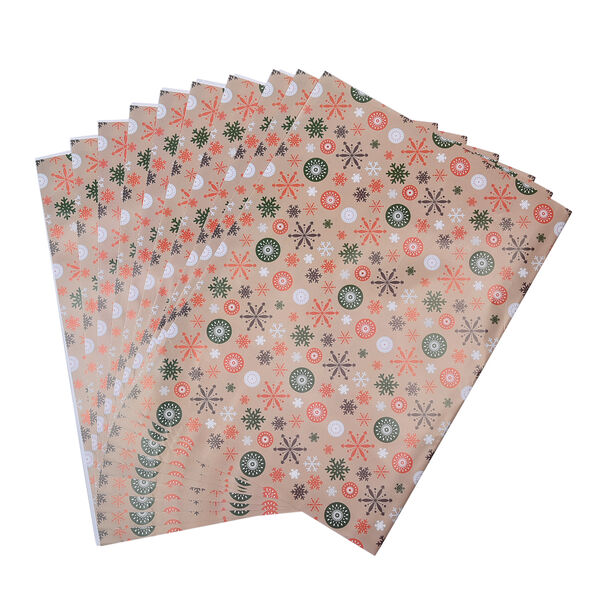 40er-Set Geschenkpapiere, Weihnachtsmotiv, Größe 51x74 cm, Mehrfarbig  image number 5