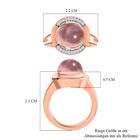 Rosenquarz und Zirkon-Ring, 925 Silber rosévergoldet  ca. 5,89 ct image number 6
