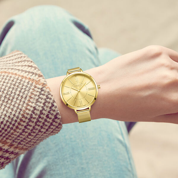 Gamages Of London Spectacle Schweizer Uhrwerk Diamond Set Damenuhr - goldene image number 1