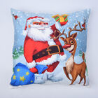Weihnachts-Kissen mit Füllung und LED Licht, Größe 45x45 cm, Weihnachtsmann und Rentier image number 2