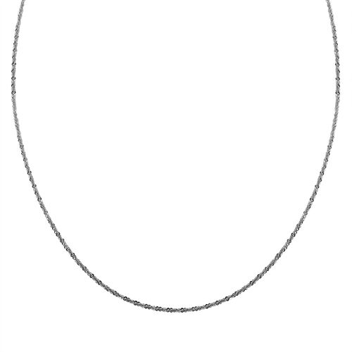 Rockkette mit Diamantschliff-Muster 45 cm in rhodiniertem 925 Silber image number 0
