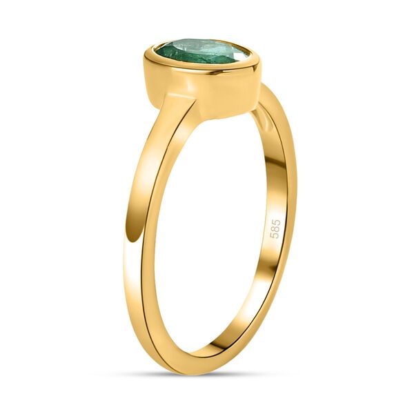 AAA Kagem sambischer Smaragd-Solitär-Ring in 585 Gold, 0,77 ct. image number 5