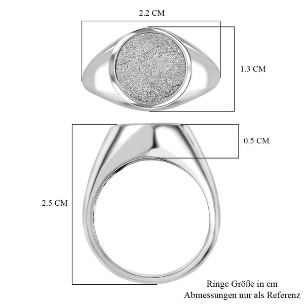 D'Joy Meteorit Ring 925 Silber rhodiniert (Größe 20.00) ca. 9,09 ct image number 6