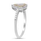 Diamant Ring 925 Silber Bicolor  ca. 0,50 ct image number 3