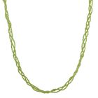 Peridot Halskette ca. 50 cm 925 Silber rhodiniert ca. 52,50 ct.