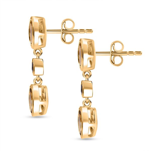 D'Joy Natürliche goldene Tansanit und Tansanit Ohrringe - 1,78 ct. image number 4