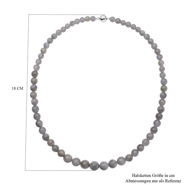 7-12mm Labradorit 50 cm Halskette - 269 ct. image number 6