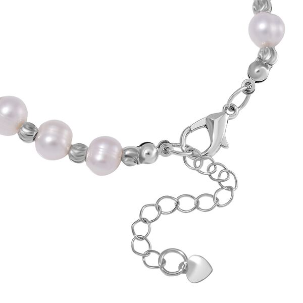 Mehrfarbige S&uuml;&szlig;wasser Perle Armband, flexibel, Messing image number 3