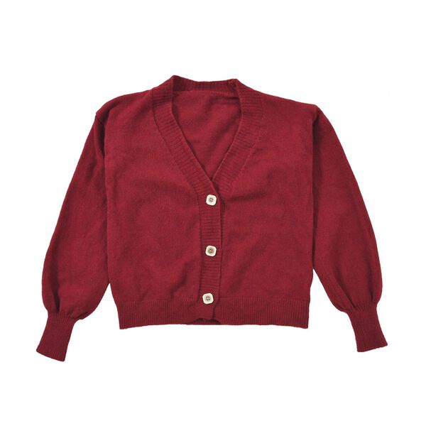 LA MAREY - Strickjacke mit Kn&ouml;pfen, Rot