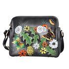 SUKRITI - handbemalte Echtleder Crossbody Tasche schwarz image number 0