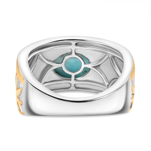 Zweifarbiger AA nat&uuml;rlicher gr&uuml;ner Larimar Ring - 2,42 ct. image number 6