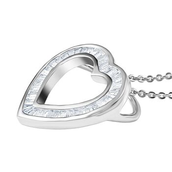 LUXURIANT SI-GH Labor Diamant Anh&auml;nger mit 50cm Kette, 925 Silber rhodiniert - 0,50 ct.