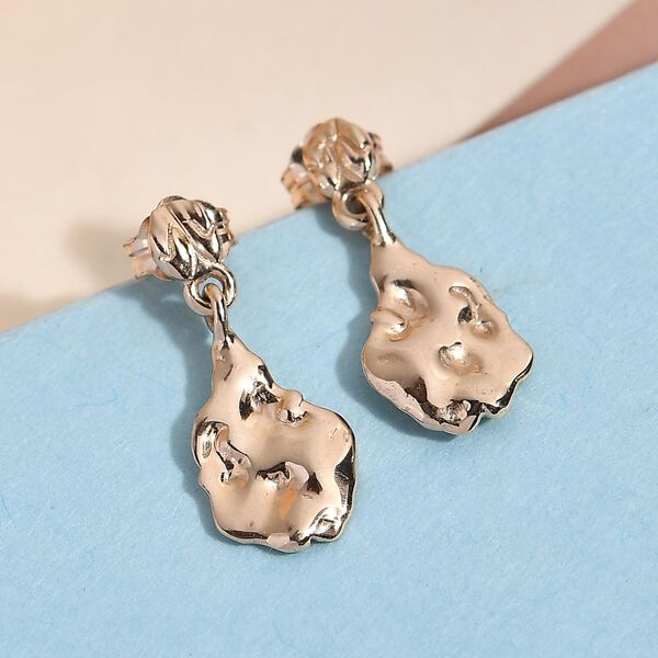 Goldnugget-Ohrringe, 375 Gelbgold image number 2