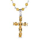 Citrin-Halskette, 925 Silber ca. 16.24 ct