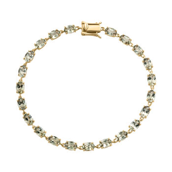 AAA Turkizit-Armband, ca. 19 cm, 585 Gelbgold ca. 10,78 ct