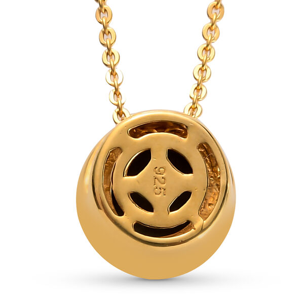 Ammolit Anh&auml;nger mit Kette 50 cm 925 Silber vergoldet ca. 0,85 ct image number 5