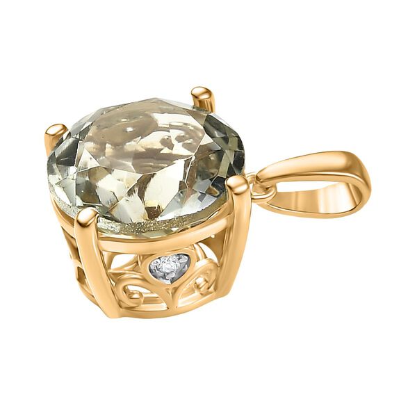 D&rsquo;Joy AA Prasiolith und Zirkon Anh&auml;nger - 6,16 ct. image number 3