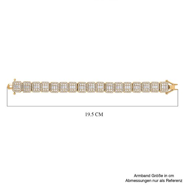 Wei&szlig;es Kristall-Armband ca. 18.5 cm image number 4