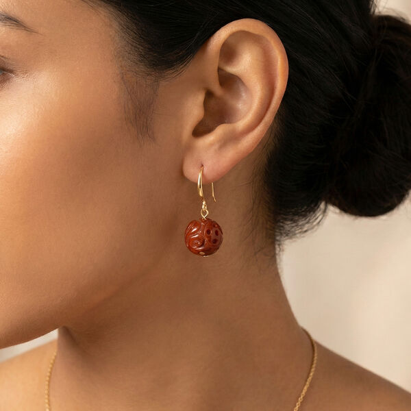 D'Joy rote Jade Ohrringe - 20 ct. image number 2