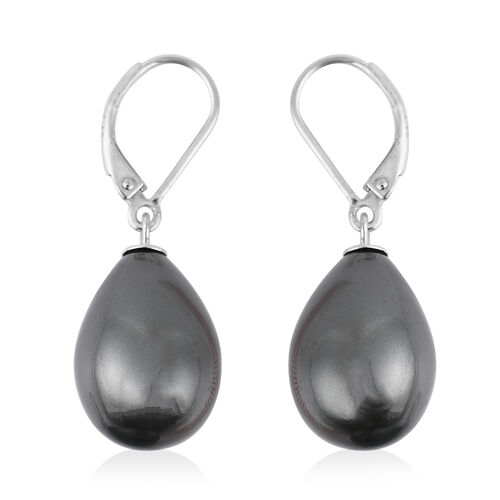 Tahiti Muschelkernperle Ohrhänger 925 Silber rhodiniert  image number 0