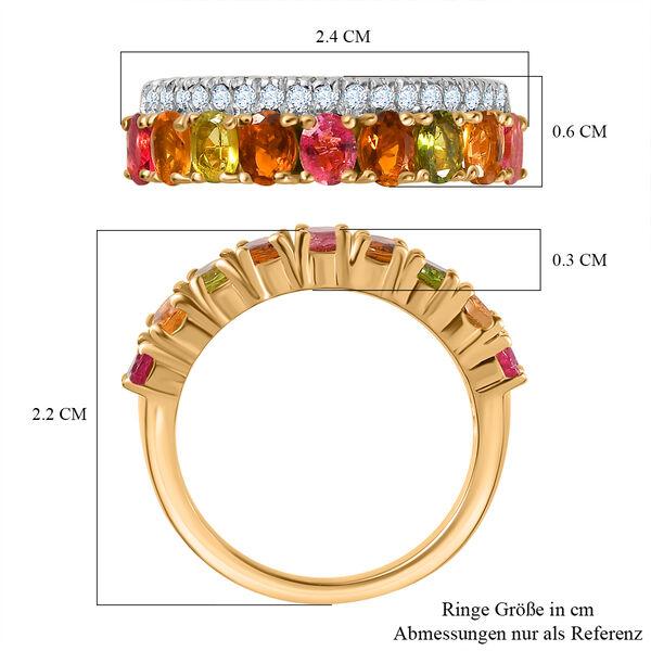 AA Multi-Turmalin und Zirkon Ring - 1,76 ct. image number 7