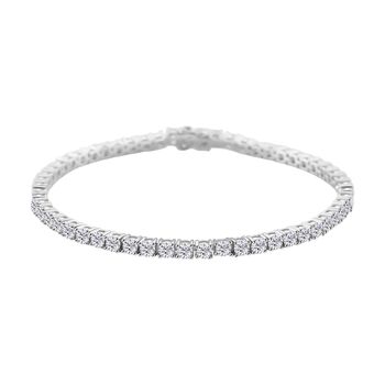 RADIANTA GRA zertifiziert Moissanit (D-VVS) Armband ca. 20 cm 925 Silber rhodiniert ca. 6.67 ct