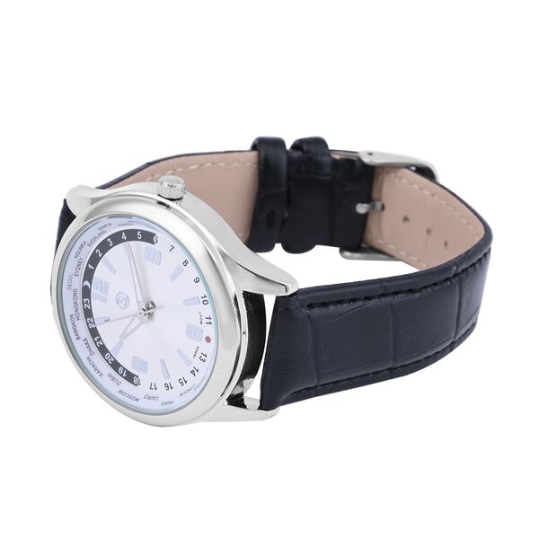 Strada - wasserdichte Uhr, Blau und Silber image number 4