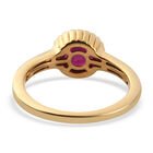 Afrikanischer Rubin Ring 925 Silber vergoldet (Größe 16.00) ca. 1,31 ct image number 5