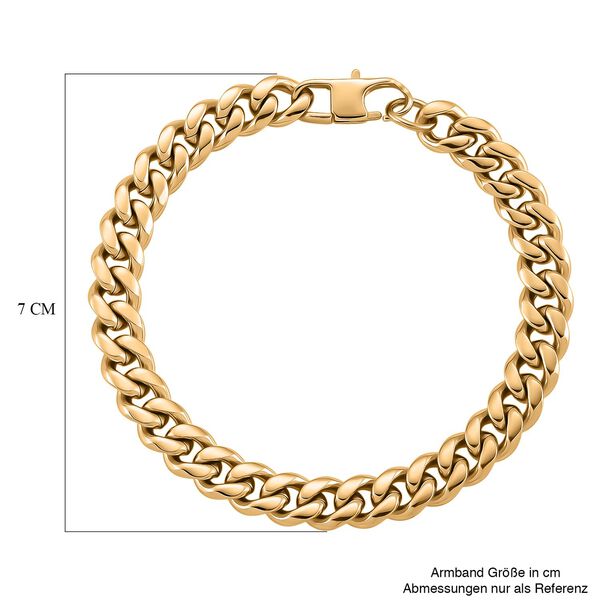 Panzer 316L Edelstahl Armband ca. 19 cm ca. 23,00g, Goldfarben image number 5